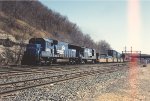 Run through power brings a stack train west